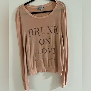 Wildfox Drunk on Love (And Margaritas) Slouchy Beach Jumper Sweater - Small